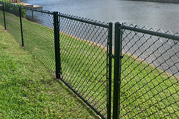 Bella Fence black vinyl coated chain link fence